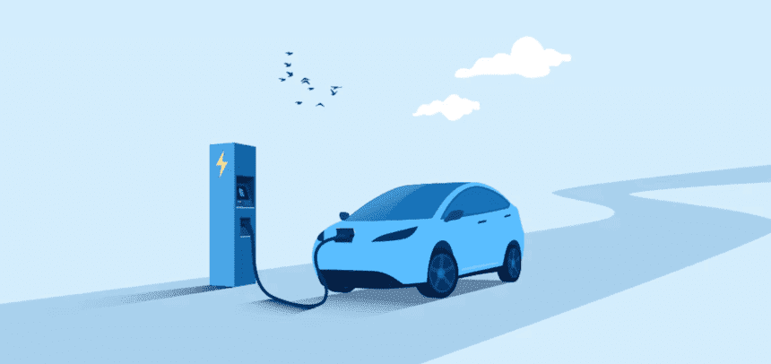 Movilidad eléctrica y sostenible - Ilustración de BBVA Consumer Finance