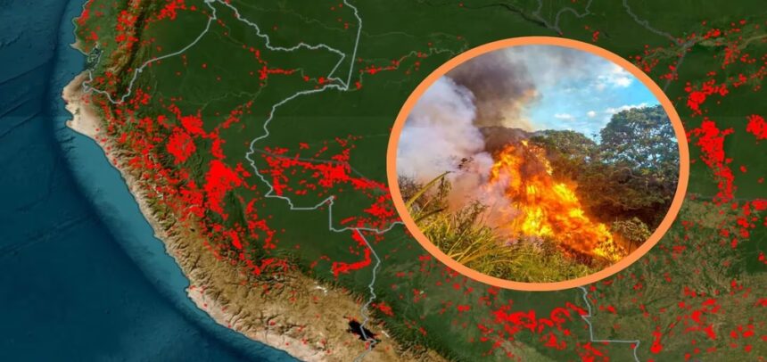 Emergencia por incendios forestales en Perú