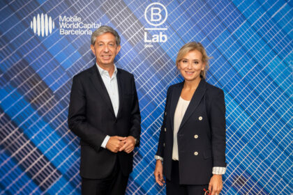 Francesc Fajula, CEO de Mobile World Capital Barcelona, junto a Belén Viloria, directora ejecutiva del movimiento B Corp y de B Lab Spain