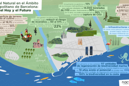 Ilustración que detalla el Capital Natural en el Ámbito Metropolitano de Barcelona