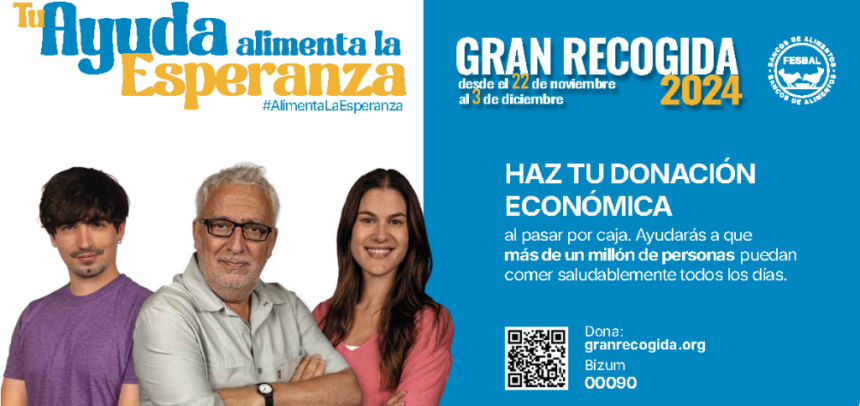 Cartel publicitario de la iniciativa de El Corte Inglés y Bancos de Alimentos