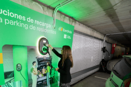 Recarga en un parking para residentes en Madrid