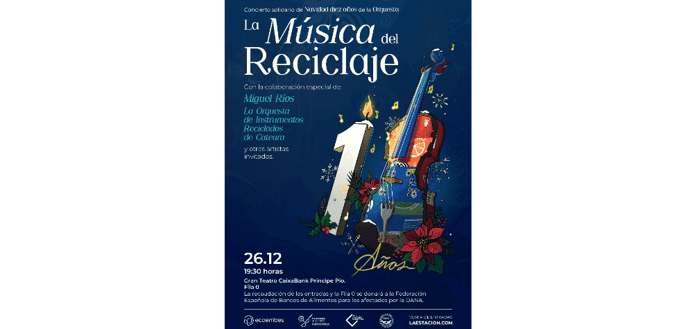 En esta ocasión, los jóvenes músicos estarán acompañados por la Orquesta de Instrumentos Reciclados de Cateura, que en 2014 inspiró este proyecto, y por Miguel Ríos, el artista que revolucionó la música española en los años 80
