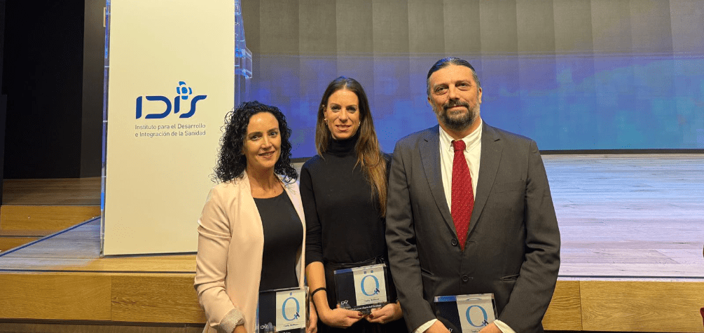 Los representantes del grupo Ribera, en la entrega de los reconocimientos QH