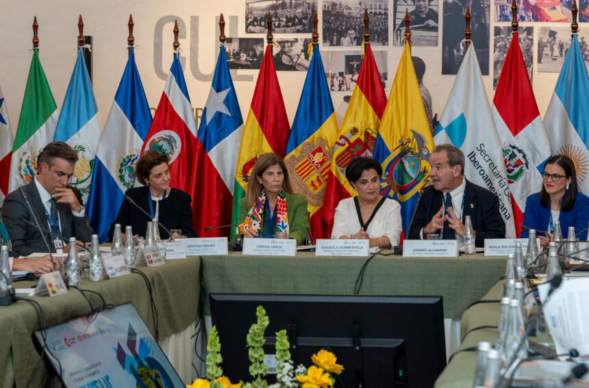 Andrés Allamand, Secretario General Iberoamericano, interviene durante la presentación de la XV edición del "Informe de Cooperación Sur-Sur y Triangular en Iberoamérica"