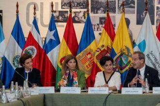 Andrés Allamand, Secretario General Iberoamericano, interviene durante la presentación de la XV edición del "Informe de Cooperación Sur-Sur y Triangular en Iberoamérica"