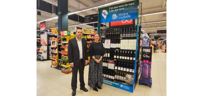 Presentación del stand con los productos bajo el sello 'Galicia Calidade'