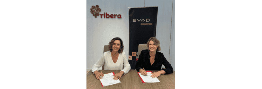 Elisa Tarazona y Marta Iranzo en la firma del convenio Ribera