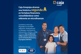 Caja Arequipa alcanza segunda certificación A - en fortaleza financiera, consolidándose como líder en el sector microfinanciero