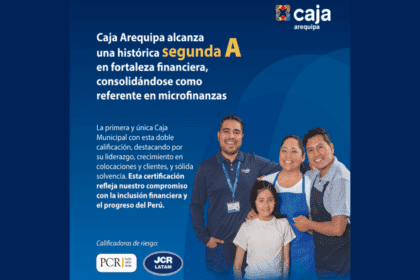 Caja Arequipa alcanza segunda certificación A - en fortaleza financiera, consolidándose como líder en el sector microfinanciero