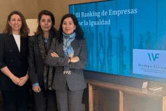 Parte del equipo de la Fundación Woman Forward con su presidenta, Mirian Izquierda, a la derecha.