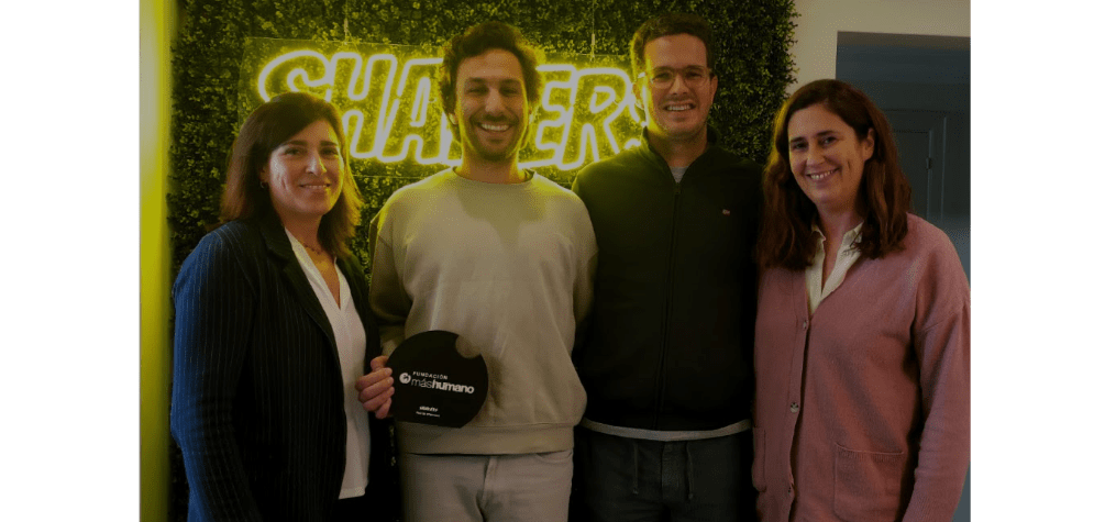 Beatriz Sánchez Guitián, directora general Fundación máshumano; Nico de Luis, cofundador y COO Shakers; Héctor Mata, CEO de Shakers; Ana de Liñán, responsable área empresas Fundación máshumano
