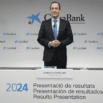 El consejero delegado de CaixaBank, Gonzalo Gortázar, en la presentación de Resultados 2024