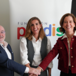 Pedro Megre, CEO de UCI, Valle Oñate, directora general de Fundación Prodis y Alejandra Kindelán, presidenta de AEB