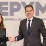 Rosa Trigo, Consejera delegada de Ecoembes y Gerardo Cuerva, presidente de CEPYME