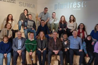 Encuentro del equipo de Plusfresc con sus 10 empleados con síndrome de Down - Imagen cedida por Plusfresc