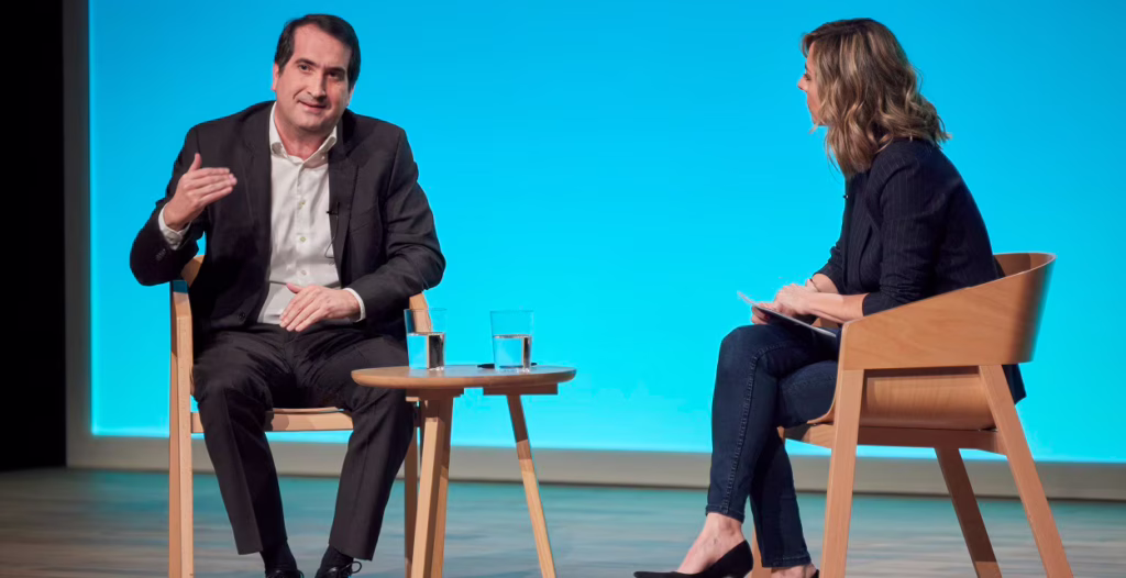 El ‘country manager’ de BBVA en España, Peio Belausteguigoitia, durante su intervención