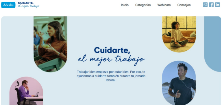 Landing de la web
