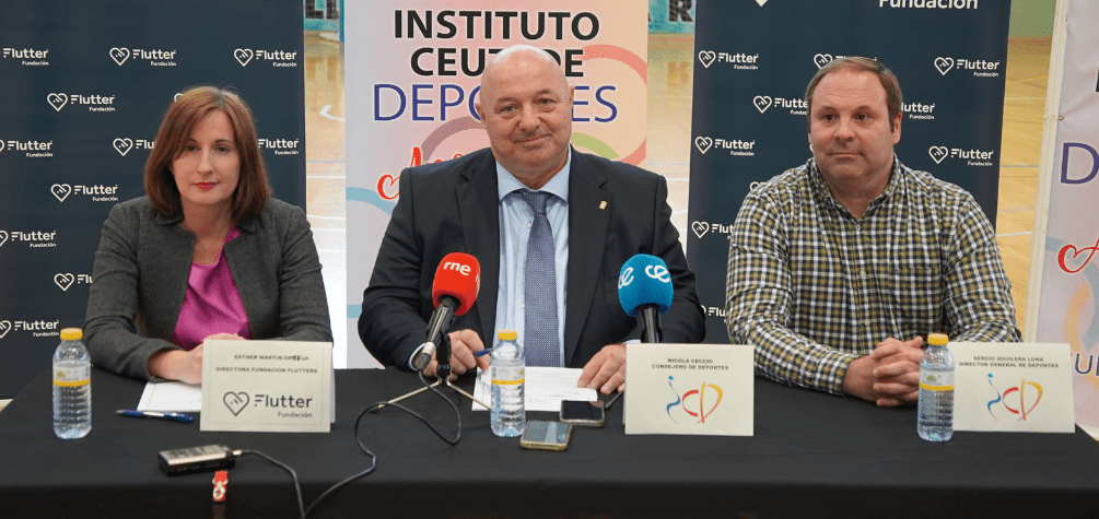 Lanzamiento del programa de ayudas al deporte de Flutterxeldeporte junto con la Consejería de Deportes de Ceuta