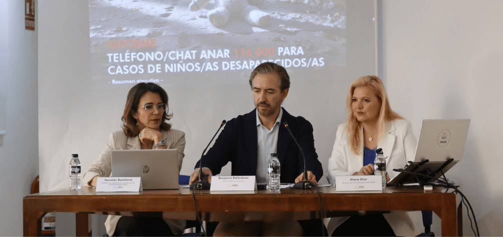 Presentación del Informe ‘Teléfono/Chat ANAR 116 000 para Casos de Niños/as Desaparecidos/as 2024’