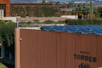 Placas solares en las bodegas de Familia Torres para reducir las emisiones de CO2