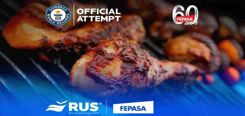 RUS junto a FEPASA en un evento solidario: lograr el título de GUINNESS WORLD RECORDS™ de la porción más grande de pollo asado y beneficiar a diferentes organizaciones locales