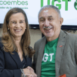 Rosa Trigo, consejera delegada de Ecoembes, y Pepe Álvarez, secretario general de UGT