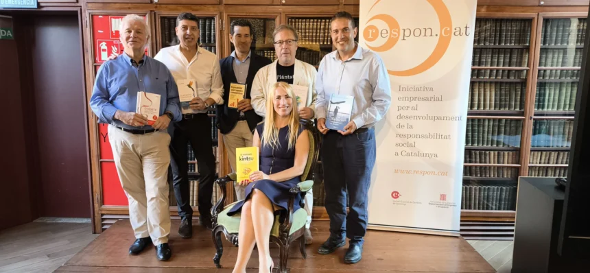 Marcos González, Presidente Editor y Fundador de Corresponsables junto a otros líderes de la RSE y la Comunicación Responsable en el encuentro impulsado por Respon.cat