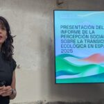 Anabel Suso, Coordinadora del estudio del Observatorio de Transición Justa y Directora de Innovación y Políticas Públicas de Red2Red, durante la presentación