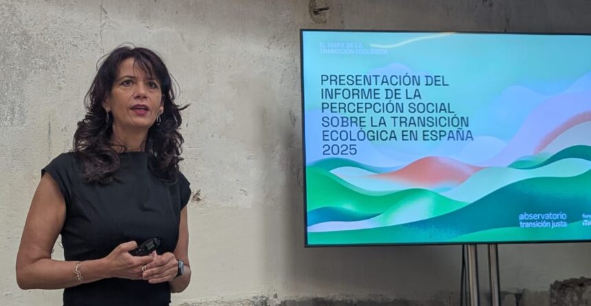 Anabel Suso, Coordinadora del estudio del Observatorio de Transición Justa y Directora de Innovación y Políticas Públicas de Red2Red, durante la presentación