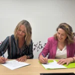 Marta Moreno, Directora de Asuntos Corporativos y Acceso al Mercado de AstraZeneca España y Cristina Sánchez, Directora Ejecutiva del Pacto Mundial de la ONU España