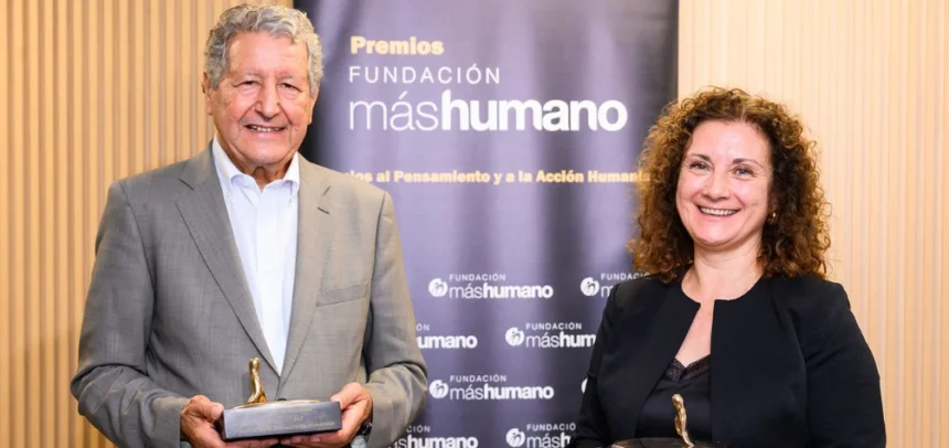 Sami Naïr, Ganador del Premio Pensamiento humanista 2025 y Elena García Armada, Ganadora del Premio Acción humanista 2025
