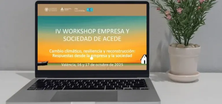 Cartel del workshop Empresa y Sociedad de ACEDE y la UPV