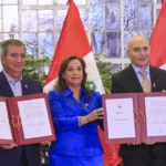 Ceremonia de la firma de concesión a Aqualia, presidida por la Presidenta de Perú, Dina Boluarte - Imagen cedida por Aqualia LATAM