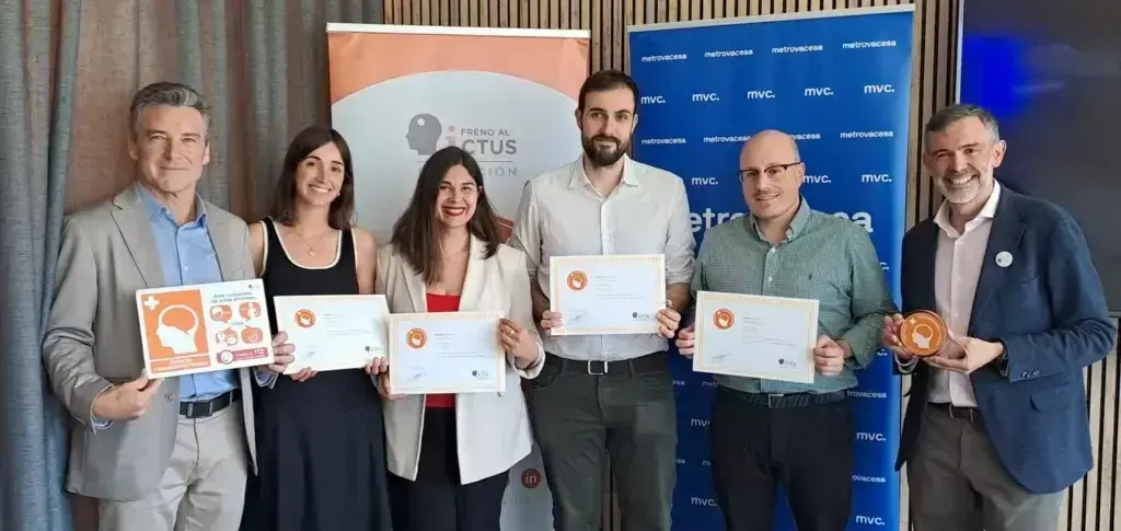 Metrovacesa recibe el certificado de "Espacio Cerebroprotegido" de la mano de Fundación Freno al Ictus - Imagen cedida por Metrovacesa