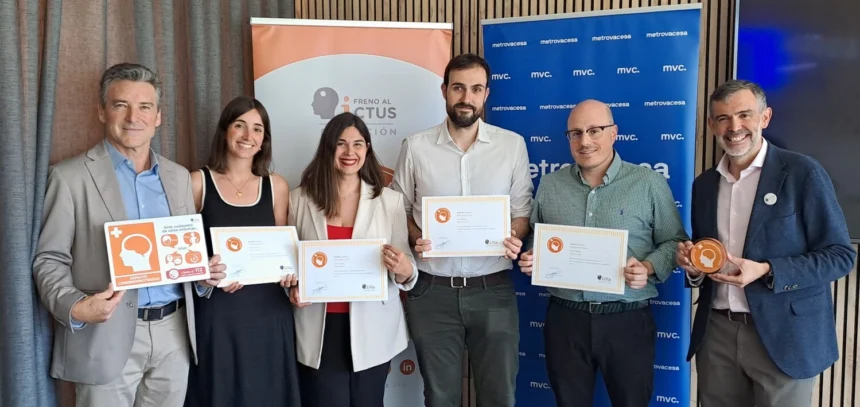 Metrovacesa recibe el certificado de "Espacio Cerebroprotegido" de la mano de Fundación Freno al Ictus - Imagen cedida por Metrovacesa