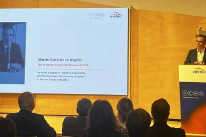 Alberto García de los Ángeles, CEO del Grupo Elecnor, durante la presentación del Plan Estratégico 2025– 2027