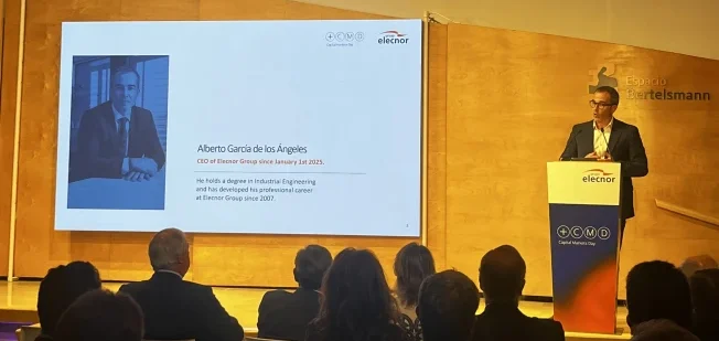 Alberto García de los Ángeles, CEO del Grupo Elecnor, durante la presentación del Plan Estratégico 2025– 2027