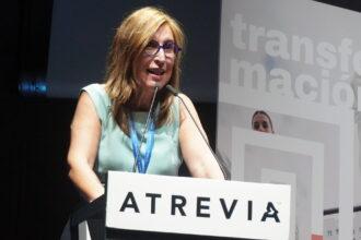 Núria Vilanova, Presidenta de ATREVIA, durante su intervención en el V Congreso Iberoamericano de Tendencias en Marketing, Comunicación y Asuntos Públicos