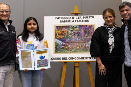 Niña peruana Gabriela Camacho obtiene reconocimiento en concurso mundial de dibujo Toyota Dream Car