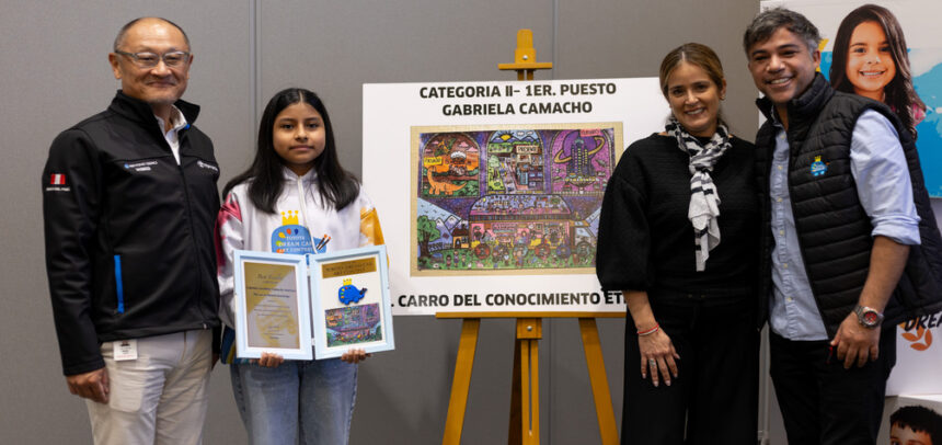 Niña peruana Gabriela Camacho obtiene reconocimiento en concurso mundial de dibujo Toyota Dream Car