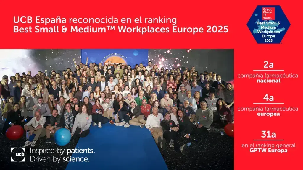 UCB Iberia elegida Great Place To Work por segunda vez - Imagen cedida por UCB Iberia