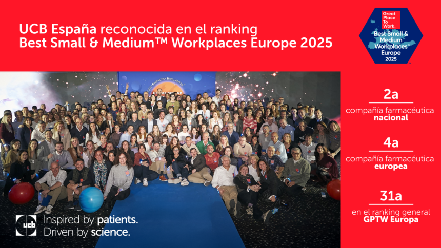 UCB Iberia elegida Great Place To Work por segunda vez - Imagen cedida por UCB Iberia