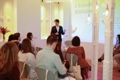 Fernando Pena, Presidente de AEPSIS, durante la presentación del estudio - Imagen cedida por Leche Celta