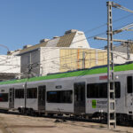 El primero de los diez trenes que conectarán el centro de Barcelona con el Aeropuerto Josep Tarradellas Barcelona-El Prat - Alstom España y Portugal