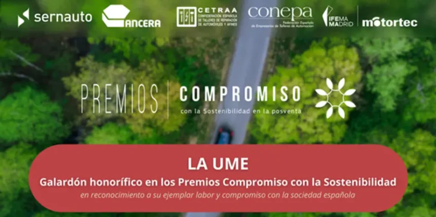 La Unidad Militar de Emergencias (UME) recibe el galardón honorífico en la V edición de los Premios Compromiso por su labor en Sostenibilidad y emergencias