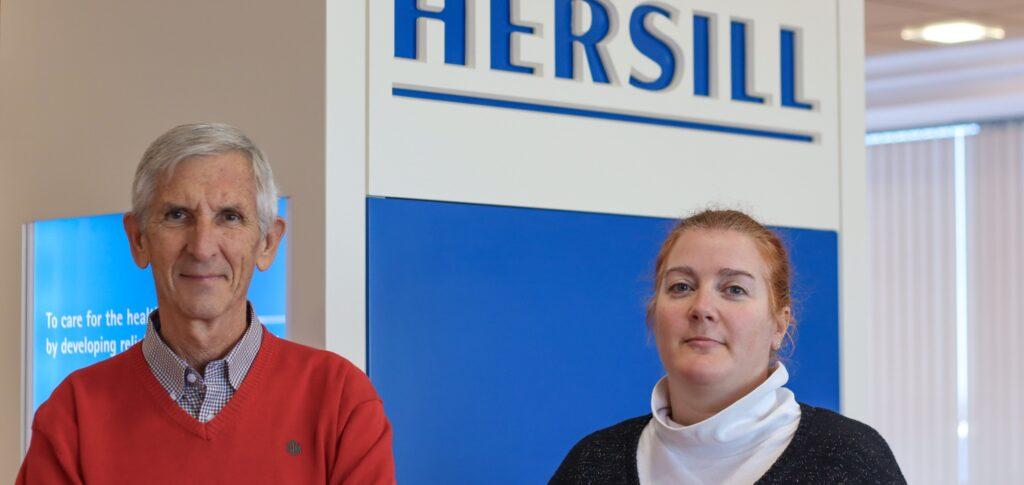 Benjamín Herranz, Presidente de Hersill, y Mayte Urizar, Directora de Comunicación