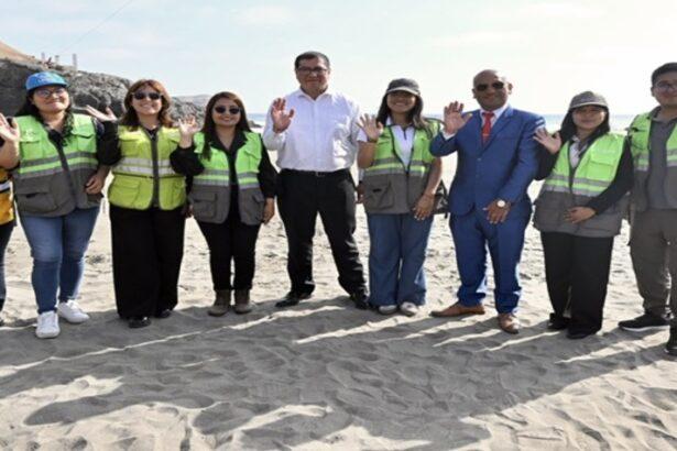 Ministro del Ambiente supervisa el estado ambiental de playa León Dormido de Cañete