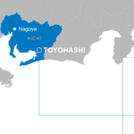 Ubicación de Toyohashi en Japón, nueva área de operación de Aqualia