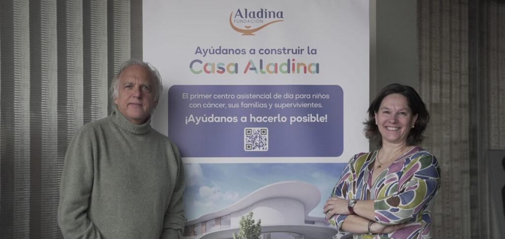 Paco Arango, fundador de Fundación Aladina, junto a Isabel García Frontera, Directora General de Freenow by Lyft en España